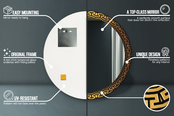 Kerek díszes tükör Görög dísz