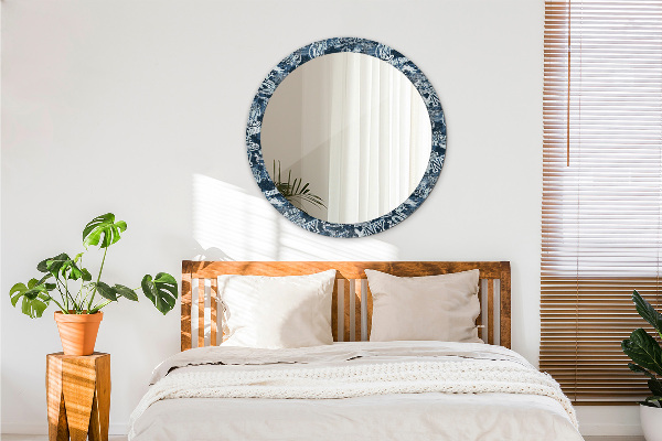 Kerek tükör keret nyomtatással Kollázs