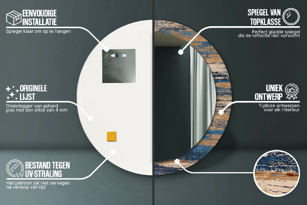 Kerek dísztükör Absztrakt fa