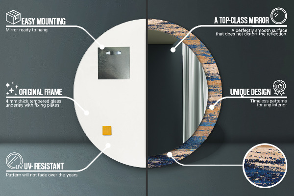 Kerek dísztükör Absztrakt fa