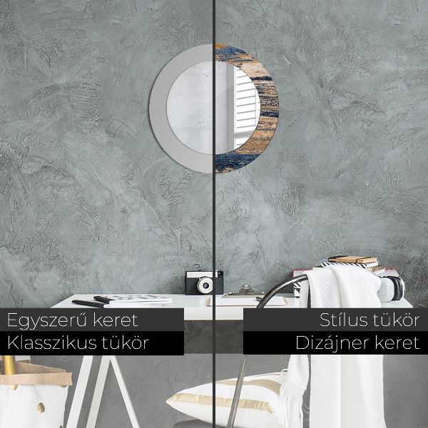 Kerek dísztükör Absztrakt fa