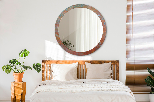 Kerek dísztükör Rozsda fém