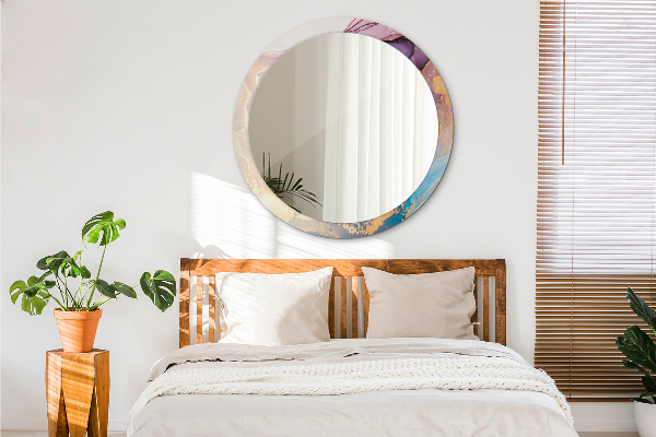 Kerek díszes tükör Márvány kő