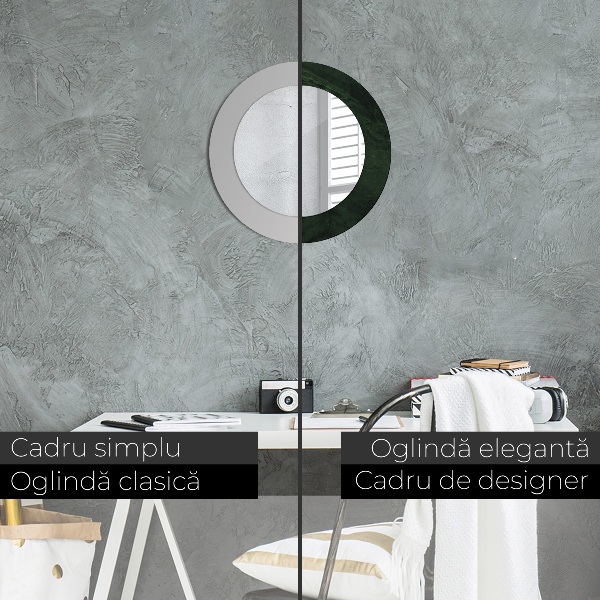 Kerek tükör díszítéssel Szerpentin