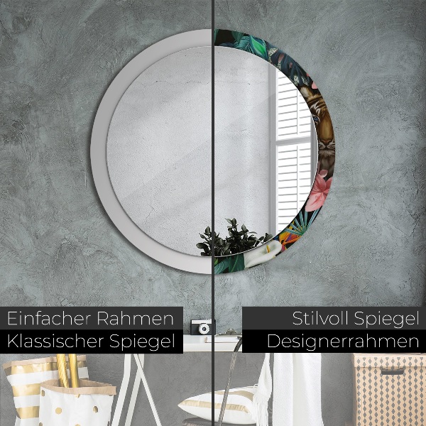 Kerek dísztükör Erdő a dzsungelben