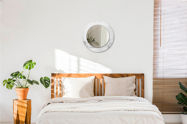 Kerek díszes tükör Fehér márvány