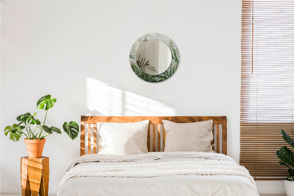 Kerek tükör fali dísz Páfránylevél