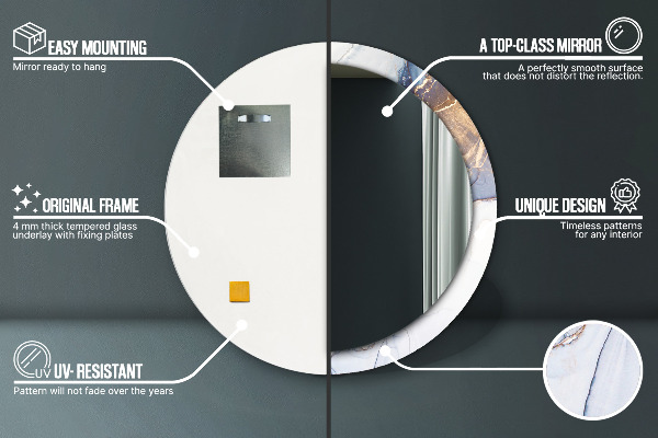 Kerek díszes tükör Absztrakt folyadék művészet