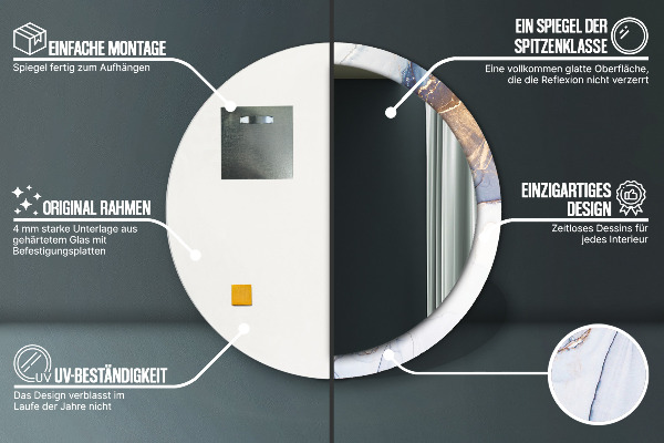 Kerek díszes tükör Absztrakt folyadék művészet