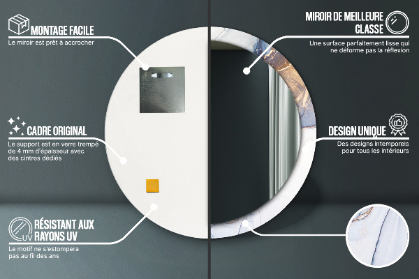 Kerek díszes tükör Absztrakt folyadék művészet