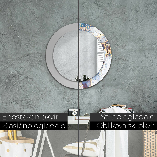 Kerek díszes tükör Absztrakt folyadék művészet