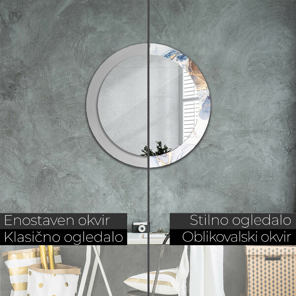 Kerek díszes tükör Absztrakt folyadék művészet