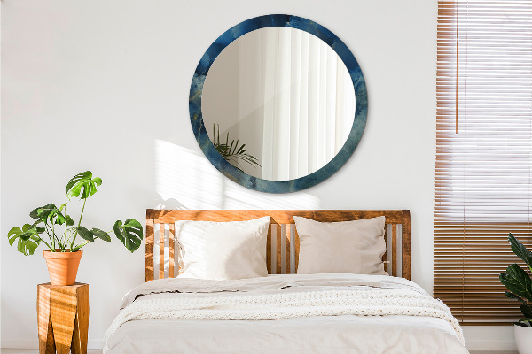 Kerek tükör díszítéssel Ónix márvány