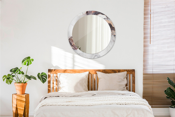 Kerek tükör keret nyomtatással Absztrakt folyadék