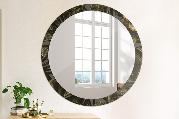 Kerek tükör keret nyomtatással Hibiszkusz virágok