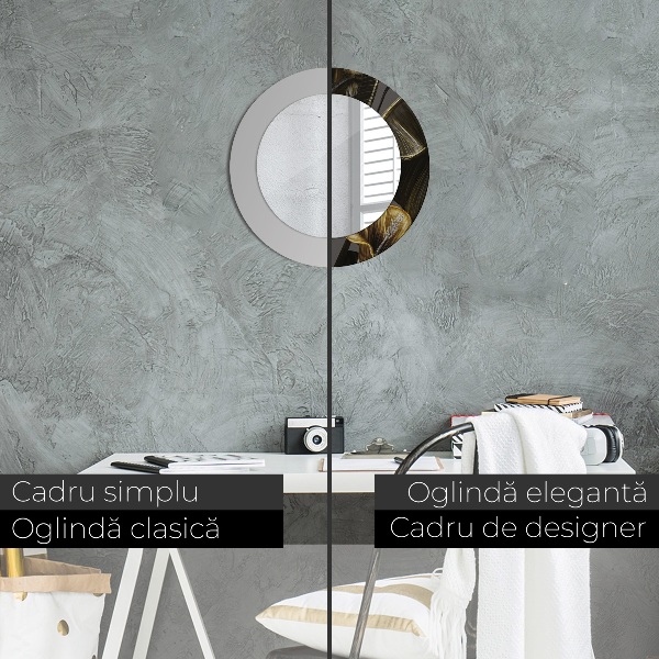 Kerek tükör keret nyomtatással Hibiszkusz virágok