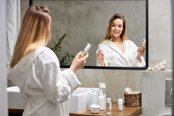 Tükör fekete kerettel 70x50 cm