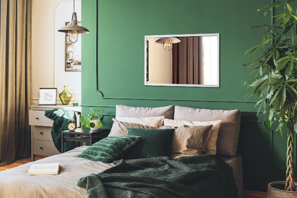 Fehér keretes tükör 80x60 cm