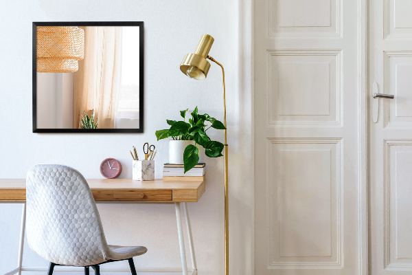 Fali tükör fekete keretes tükör 80x60 cm