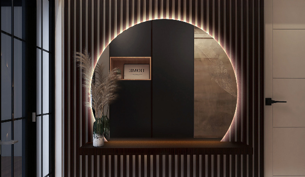 Szabálytalan led tükör dekoratív 70x80 cm