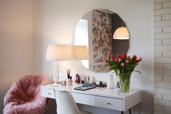 Geometriai tükör modern kiegészítés 100x100 cm