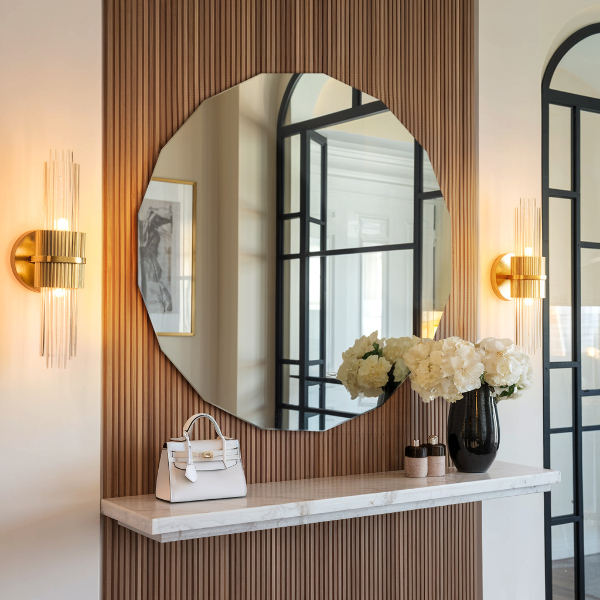 Sokszögű tükör esztétikai 80x80 cm