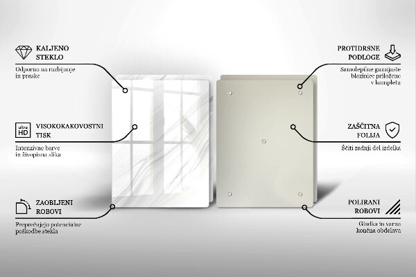 Főzőlap védő üveglap Finom márvány