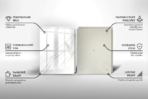 Főzőlap védő üveglap Finom márvány