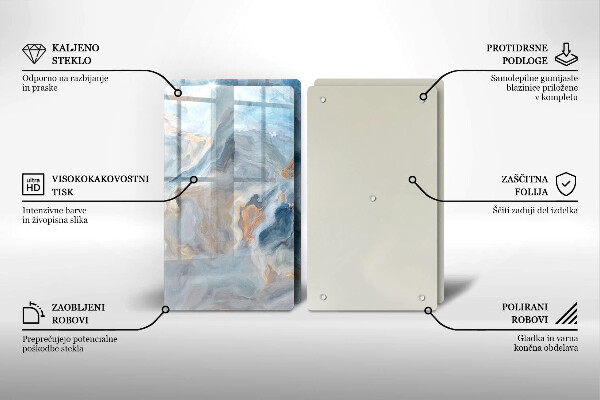 Főzőlap védő üveglap Márvány textúra