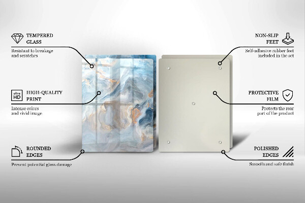 Főzőlap védő üveglap Márvány textúra