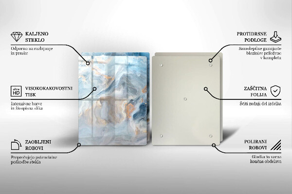 Főzőlap védő üveglap Márvány textúra