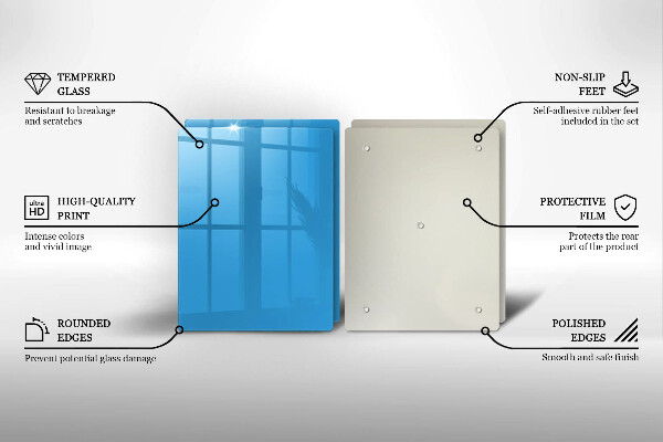 Főzőlap védő üveglap Kék szín