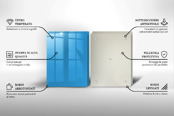 Főzőlap védő üveglap Kék szín