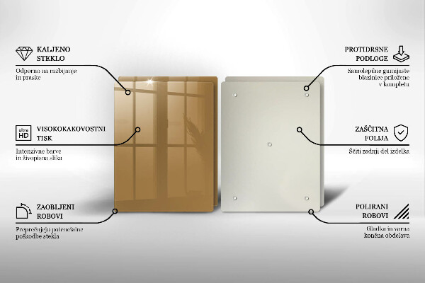 Főzőlap védő üveglap Bézs színű