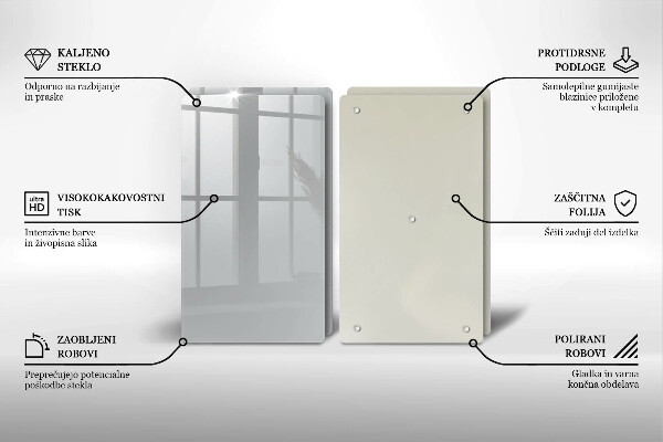 Főzőlap védő üveglap Szürke színű