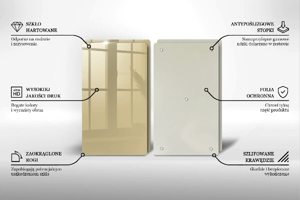 Főzőlap védő üveglap Bézs színű