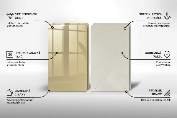 Főzőlap védő üveglap Bézs színű