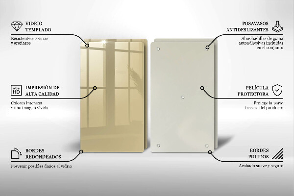 Főzőlap védő üveglap Bézs színű