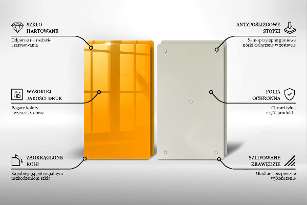 Főzőlap védő üveglap Sötét sárga színű