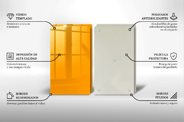 Főzőlap védő üveglap Sötét sárga színű