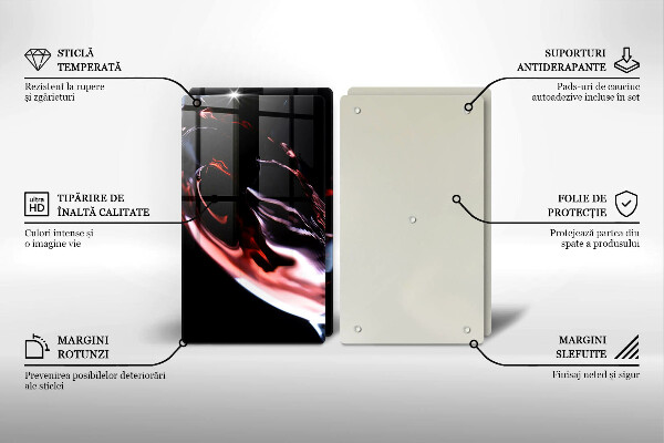 Főzőlap védő üveglap Egy pohár vörösbor