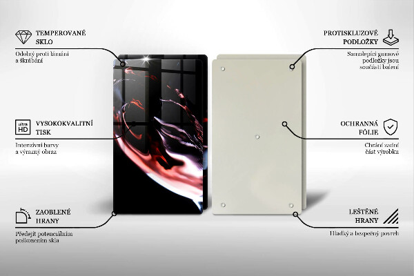 Főzőlap védő üveglap Egy pohár vörösbor