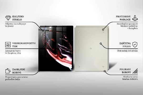 Főzőlap védő üveglap Egy pohár vörösbor