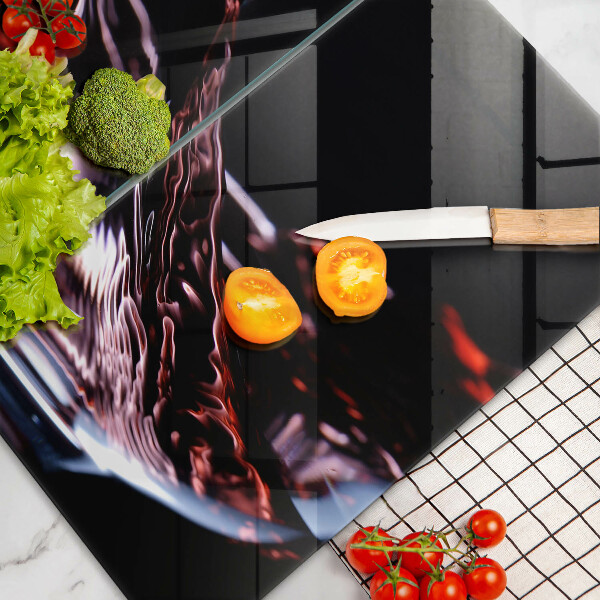 Főzőlap védő üveglap Egy pohár vörösbor