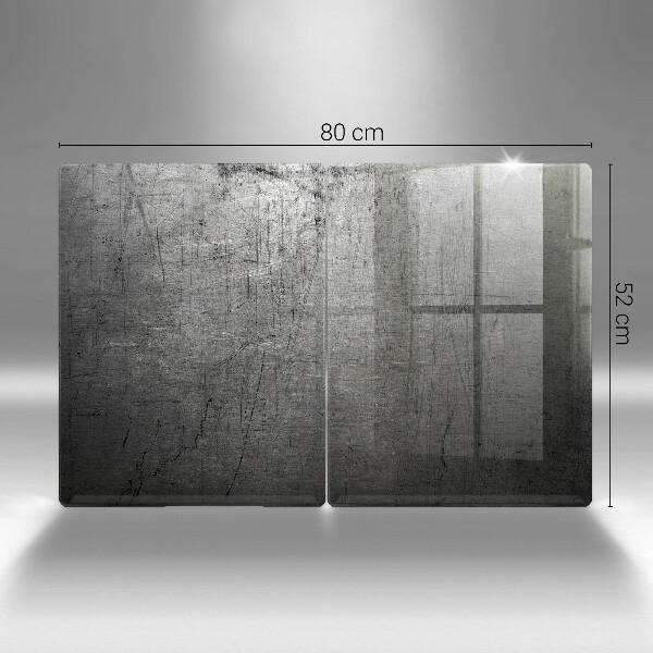 Főzőlap védő üveglap Fém textúra