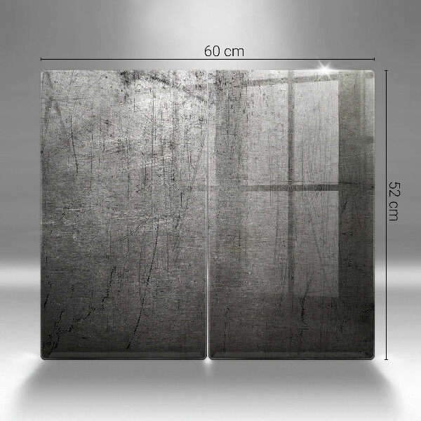 Főzőlap védő üveglap Fém textúra