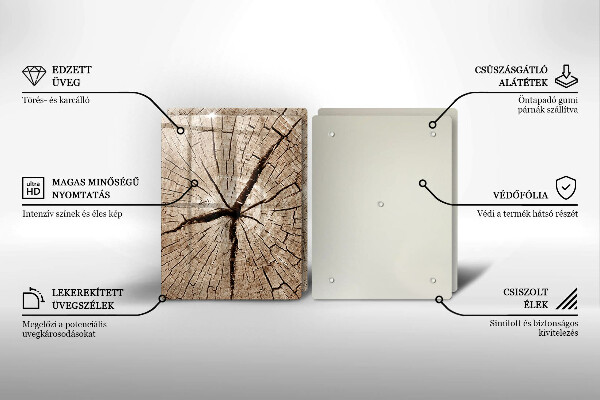 Főzőlap védő üveglap Egy fa keresztmetszete