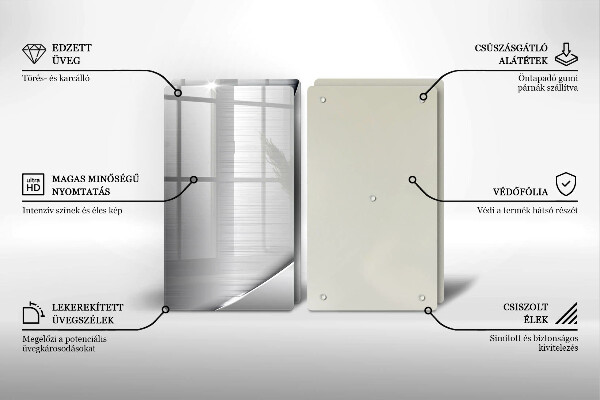 Főzőlap védő üveglap Fém formák