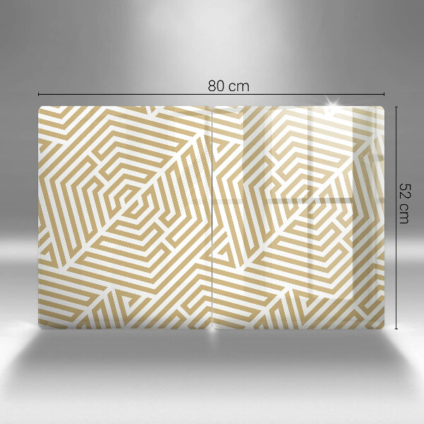 Főzőlap védő üveglap Geometriai vonalak