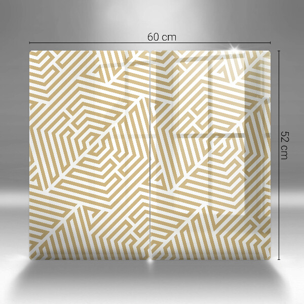 Főzőlap védő üveglap Geometriai vonalak